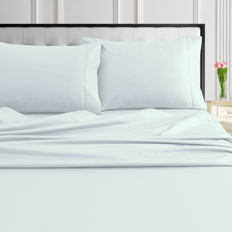 1000 Thread Count Egyptian-Quality Cotton  Sateen Extra Deep Pocket Sheet Set, Queen Pillowcase Case Pack, Sand