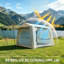 8 pi x 10 pi. Tente de camping gonflable 4 saisons VUS Oxford beige (4 à 8 personnes, installation facile)