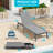 Aluminum Free-Assemble Outside Anti-Rust Pool Lounge Chairs, Outdoor Chaise Lounge Set, Lay Flat Sun Loungers for Tanning Poolside Yard Patio Deck Lounge Chairs, Table Included-1609593408