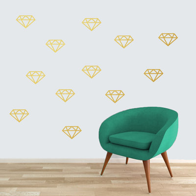 Décalcomanie murale diamants