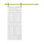 Panelled Wood and Metal Barn Door-54249908-54249909