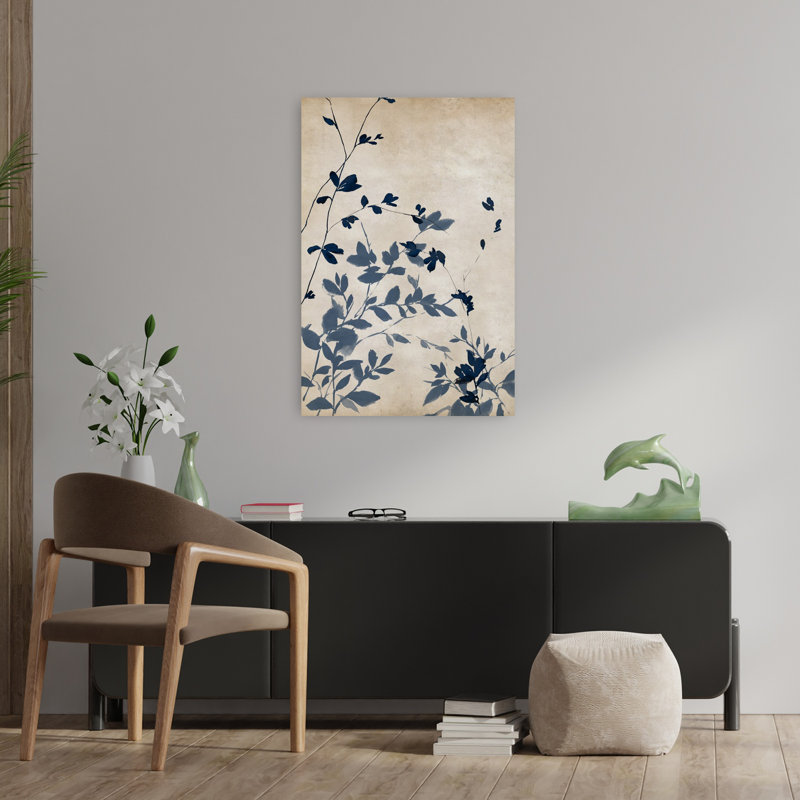 Indigo Leaves Touch II, H 36 po x l 24 po