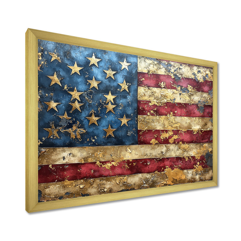 Lakéda - États-Unis, art mural, Reproduction d'une seule photo avec cadre, H 12 po x l 20 po, Doré