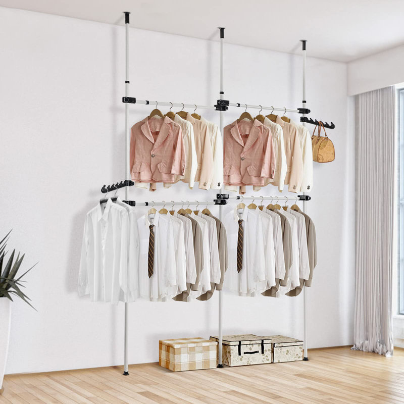 Adjustable Wall Mounted Clothes Rack