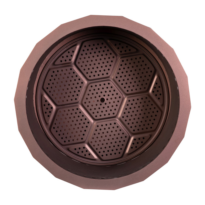 Portable Commercial Grade Outdoor Smokeless Wood Burning Fire Pit, Bronze, 17.75" H x 27" W x 27" D
