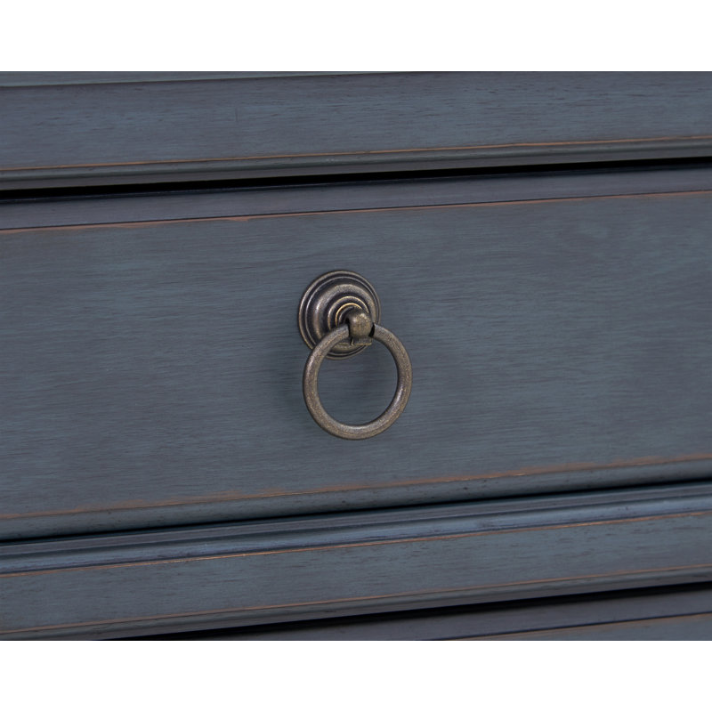 Coastal-Style 3-Drawer Nightstand, Fully Assembled