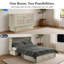 Lit escamotable Daisy de Night & Day Furniture avec matelas en mousse mémoire de 15 cm, format Queen, blanc vintage