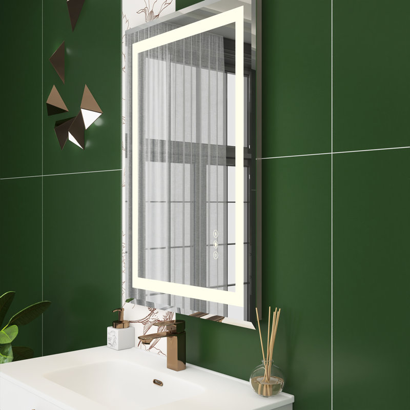 Miroir de salle de bain anti-buée sans cadre, 30 po x 24 po