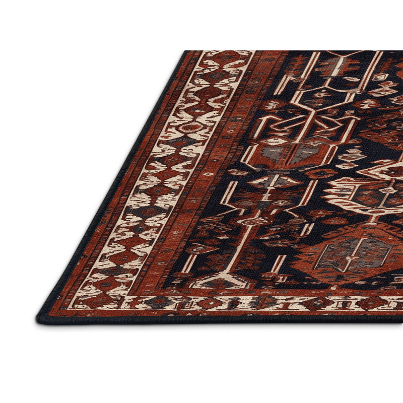Tapis brun turc lavable à la machine, Rectangle 5 pi x 7 pi