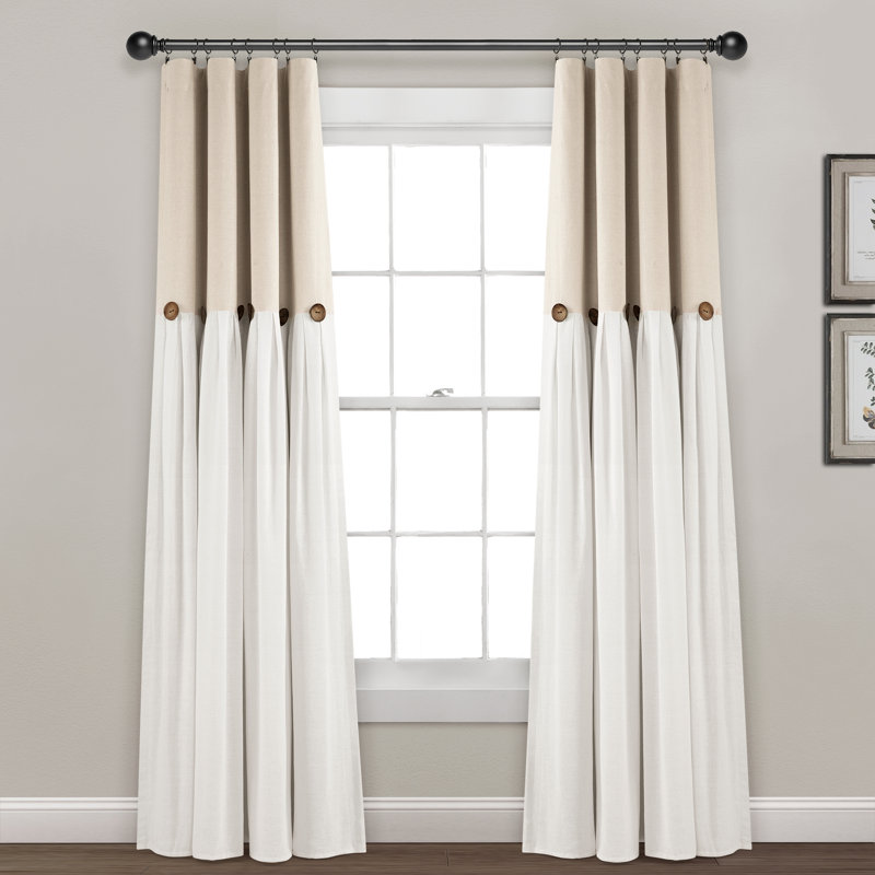 Rideau simple occultant 100% lin Lush Decor, Lin