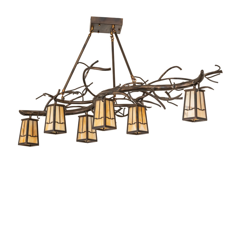 6 - Light Dimmable Geometric Chandelier