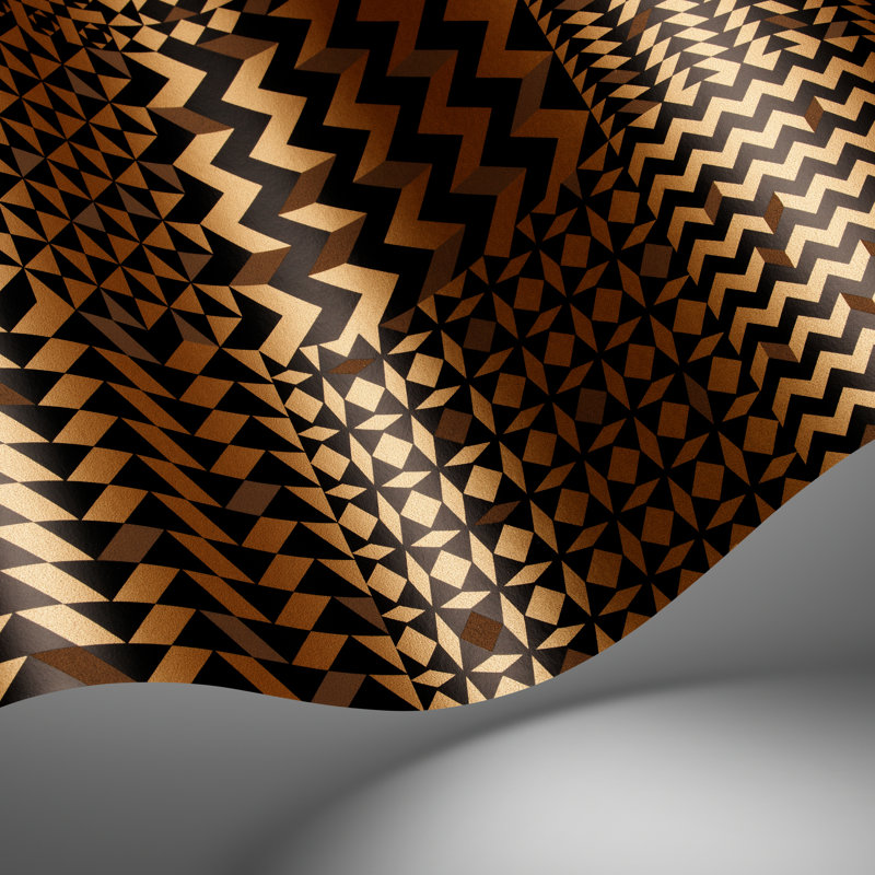 Fornasetti Senza Tempo II Wallpaper Roll, Black/Gold