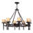 Liam 8 - Light Dimmable Wagon Wheel Chandelier