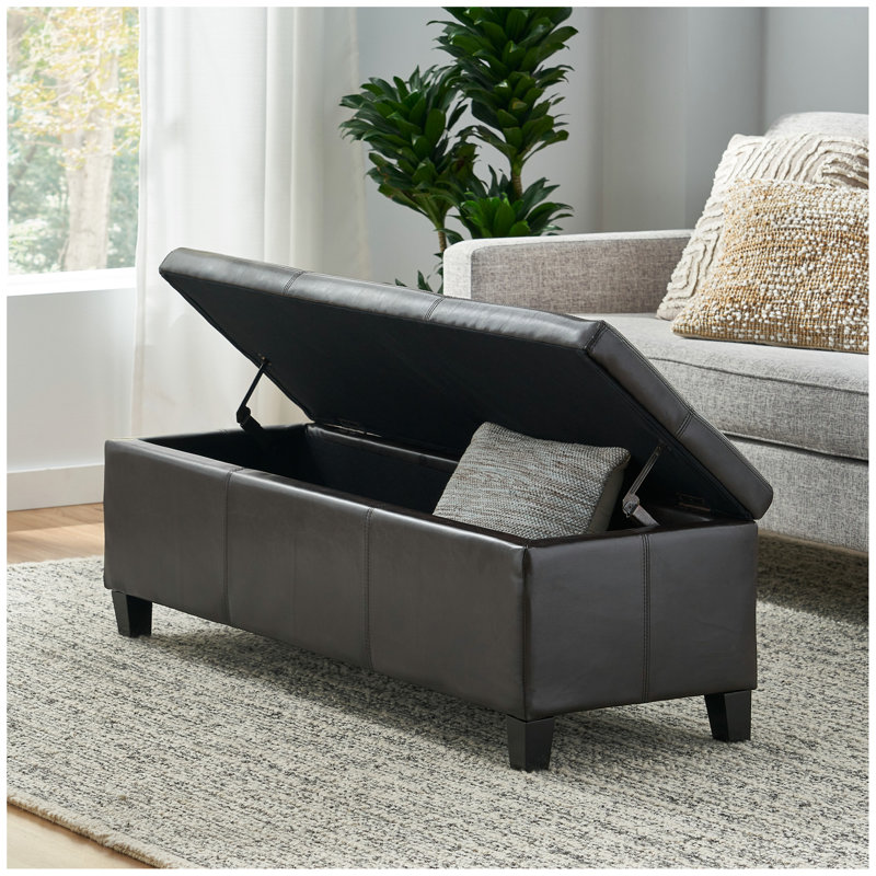 GLOUSTER RANGEMENT OTTOMAN V2, Brun