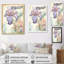 Fleur d'iris mauve dans des tons pastel rétro sur toile-504547833-504547834