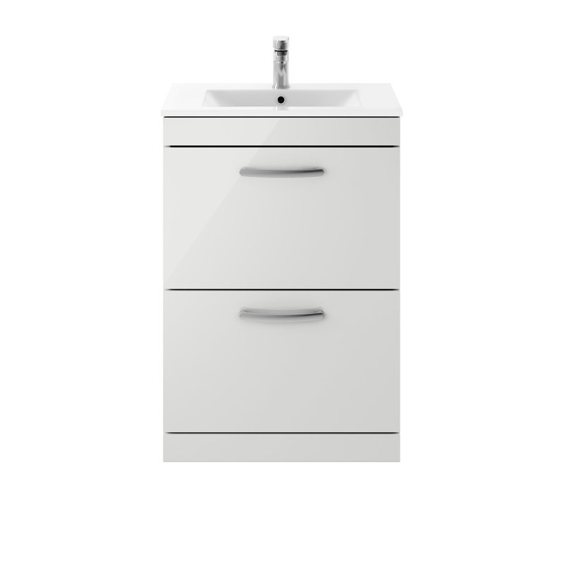 Athena 605mm Single Bathroom Vanity with Integrated Vitreous China Basin