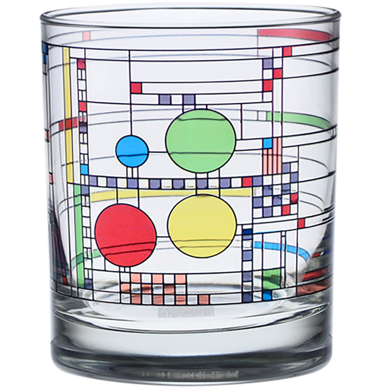 Frank Lloyd Wright Coonley Playhouse 14 oz. Whiskey Glass
