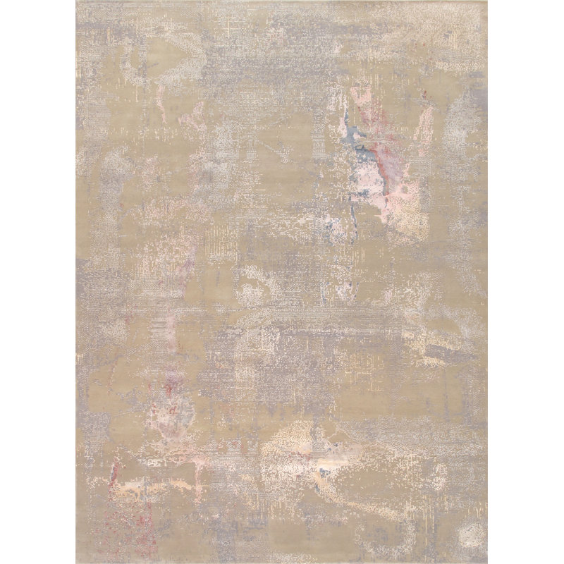 Hand Knotted Abstract Area Rug