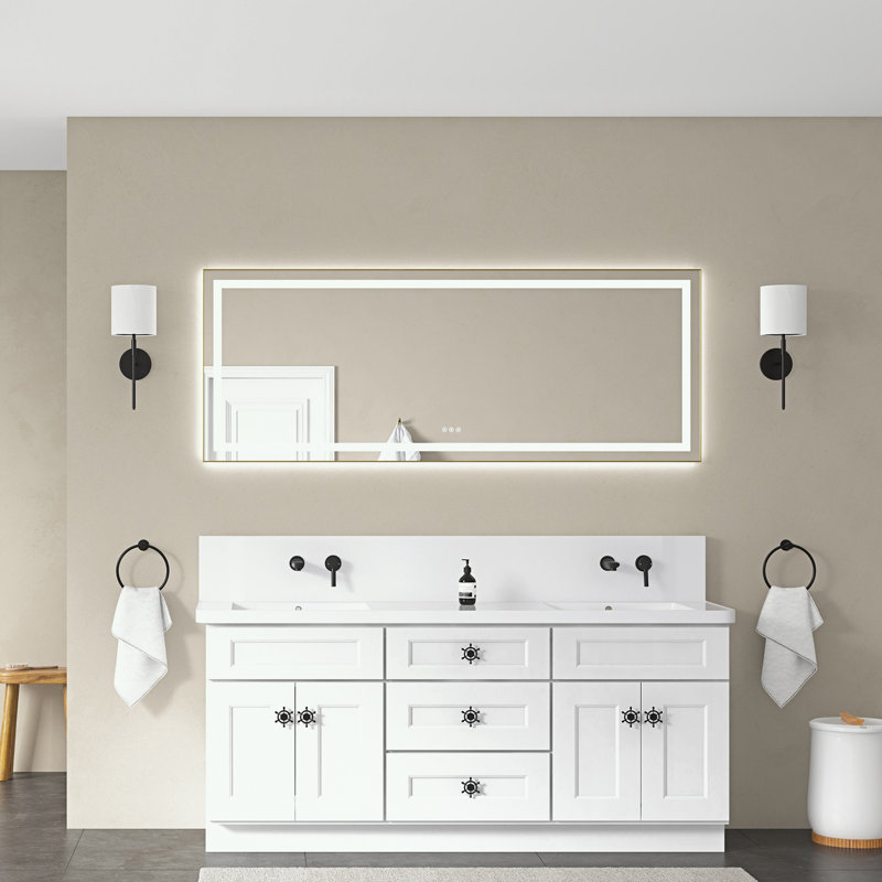 LED Bathroom Mirror with Front and Backlight