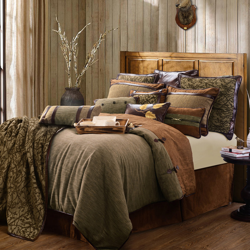 Highland Lodge Olive/Brown Suede Buckle Detailed Rustic Cabin Lodge 12x19 inch Lumbar Pillow