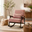 Fauteuil rembourré moderne, chaise berçante avec structure en bois massif-716900048