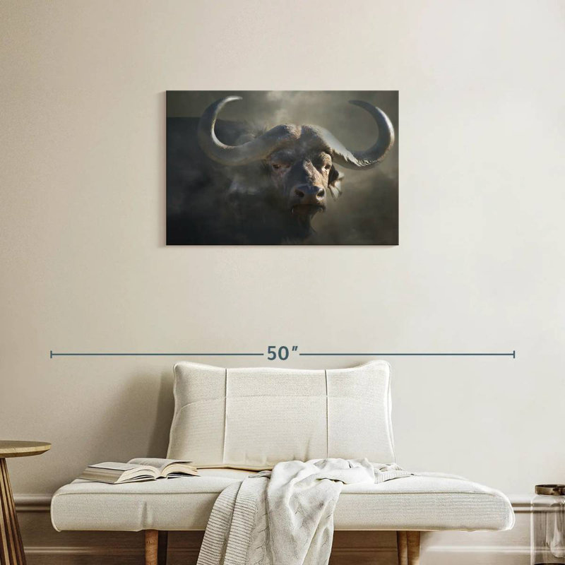 Brampt Cape Buffalo, 20" H x 30" W