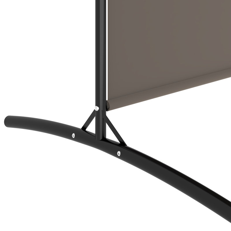 Kyen 457.2cm H Folding Room Divider, 180cm H x 698cm W, 4, Anthracite