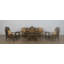 3pc Rosella Sofa Set Black Gold Damask