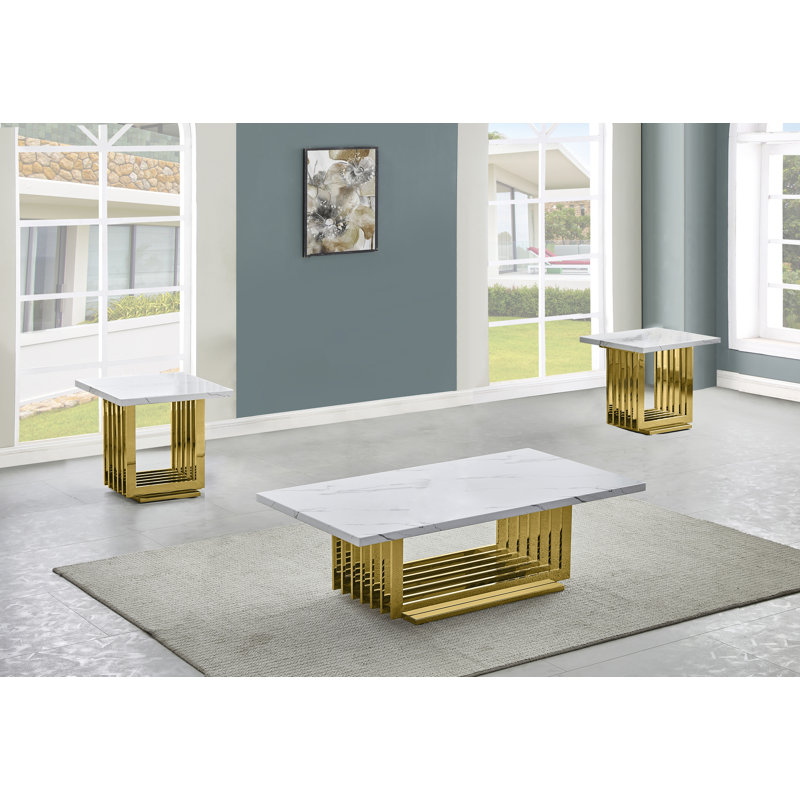 3 pièces Ensemble de tables basses