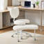 Chaise de méditation artificielle plus avec pieds croisés, roues et tabouret réglable-3533331