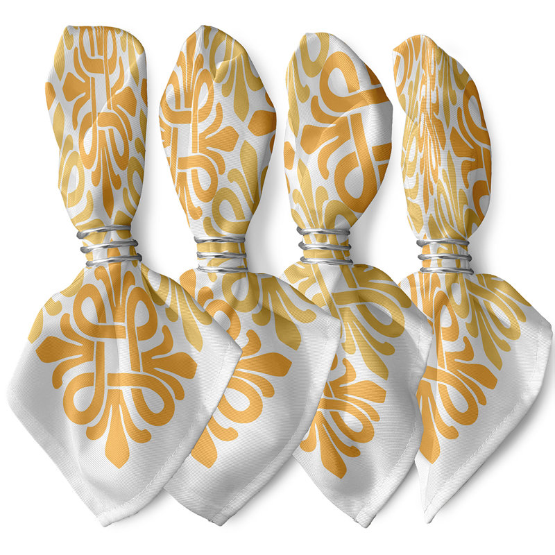 Ensemble de serviettes 4 pièces Milnor, Jaune