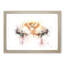 Pink Flamingo in Abstract - Framed Print-55768796-55768800