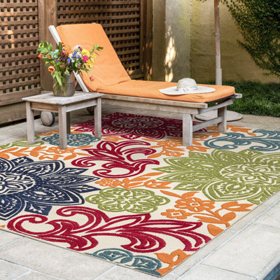 Indoor/Outdoor Polypropylene Plastic Area Rug