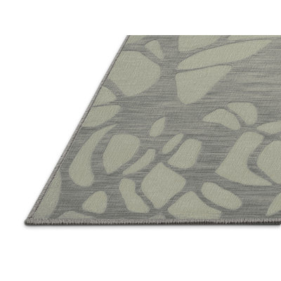 Machine Washable Abstract Brown Area Rug
