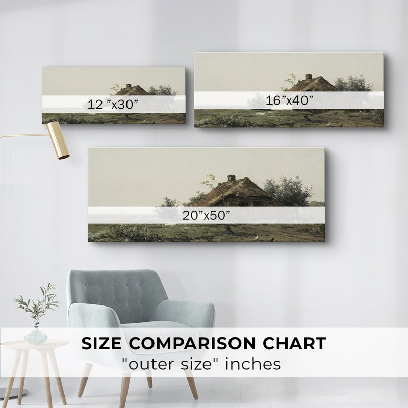 Série paysage - CMLXIX - Toile tendue avec châssis - Prêt à accrocher, H 12 po x l 30 po