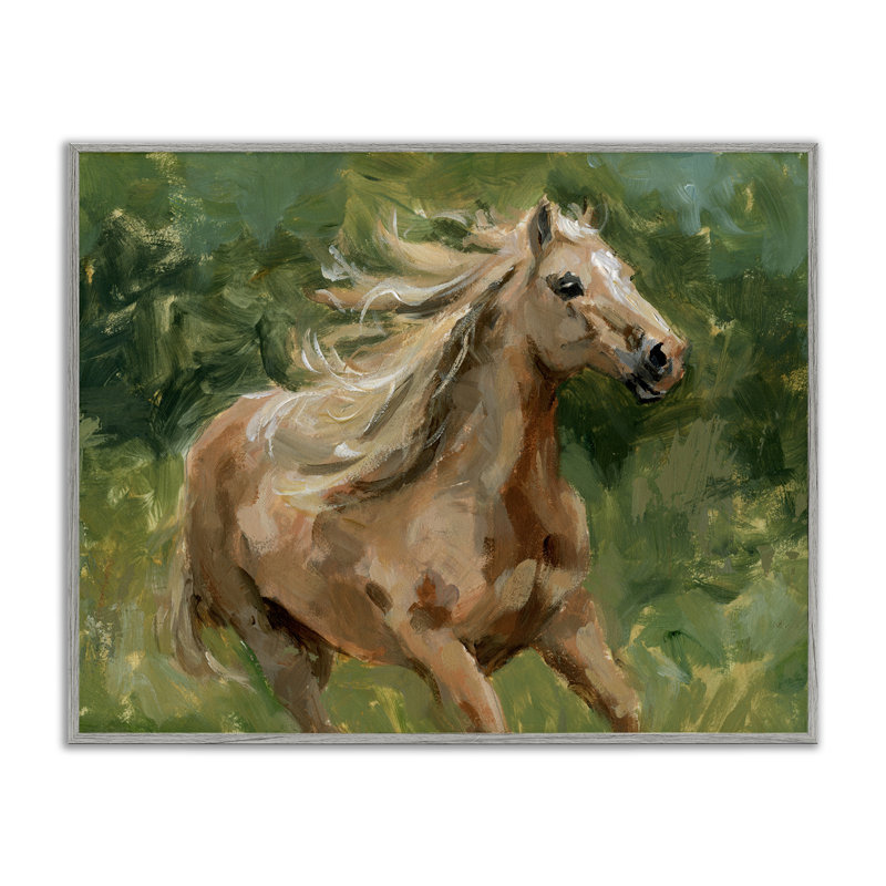 «Dashing Horse in Nature», estampe numérique encadrée par Victoria Barnes, Estampe numérique Farmhouse, H 24 po x l 30 po