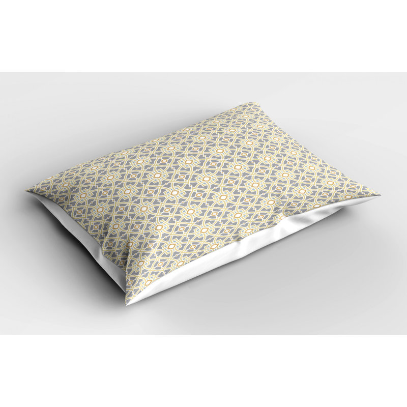 Brown/Gray Polyester Microfiber Piece Sham, Twin