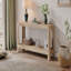 Console moderne de style campagnard, design minimaliste élégant avec placage en bois de qualité supérieure et coins arrondis