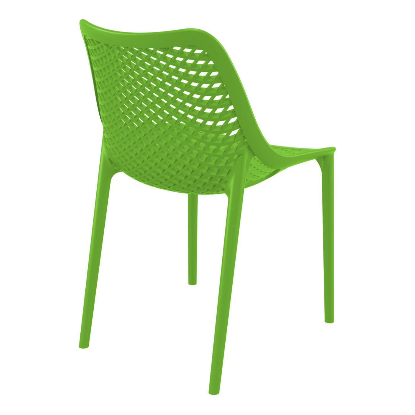 Farrah Stackable Patio Side Chair, Tropical Green