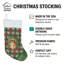 Chaussette de Noël rouge épagneul tibétain rouge