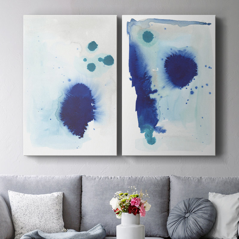 Toile tendue de rechange bleue I-Premium Gallery - prête à être accrochée