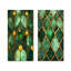 Emerald Art déco, art mural 2 pièces, toile or vert, opulence carrelée émeraude-1530719446-1530719444