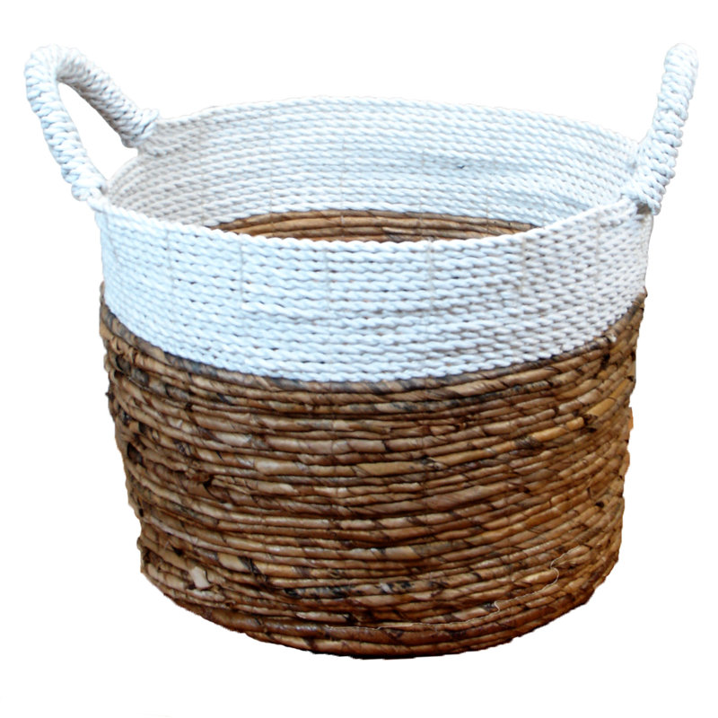 Bay Isle Home™ Wicker Decorative Basket, 11" H x 13" W x 13" D