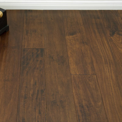 Parquet en bois d'ingénierie Acacia Ancona épaisseur 0,37 po x l 4,75 po x longueur variable