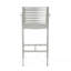 Ensemble de 2 tabourets d'extérieur avec cadre en aluminium antirouille 29,50 po d'extérieur, argent