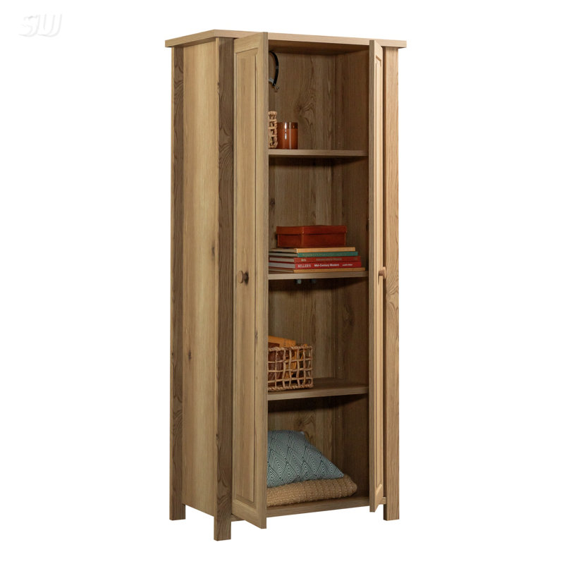 Armoire de rangement rustique de style campagnard avec tablettes réglables, parfaite pour la cuisine, la buanderie et les espaces de vie.