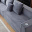 Canapé modulaire à assise profonde en velours côtelé, aspect nuage avec 6 sièges et porte-gobelets, gris, moderne, sans assemblage-626696490-626696491-626696489