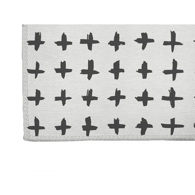 Check Non-Slip Outdoor Rug, Runner 2'6" x 8'