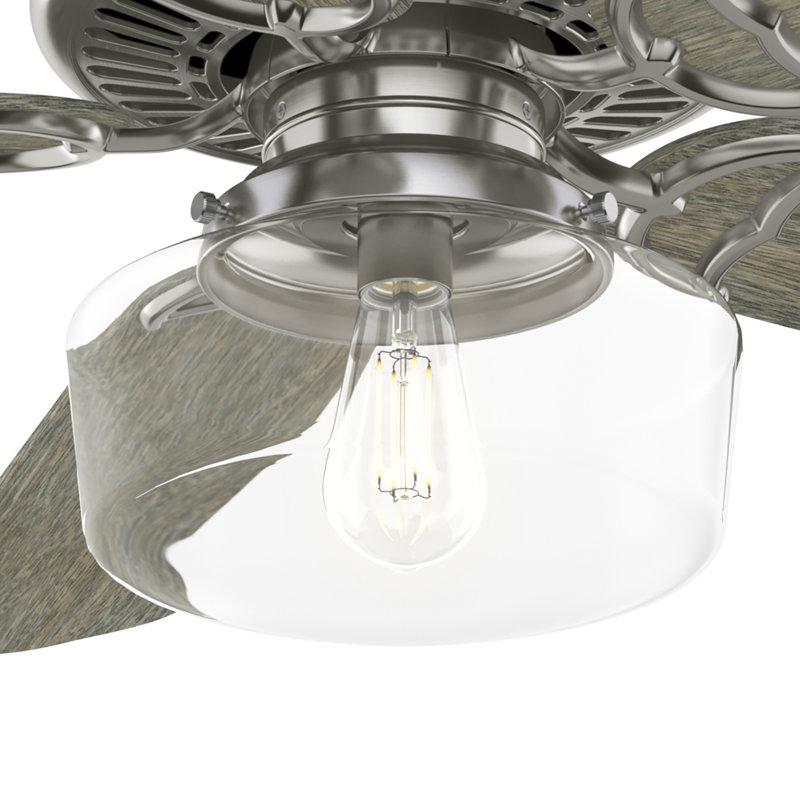 54" Panama Ceiling Fan And Handheld Remote, Gray