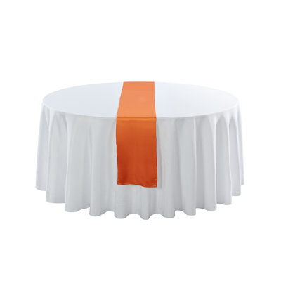 Chemin de table de 12 pi x 108 po Tek, 10 couloirs de satin satinés lavables à la machine décoratifs